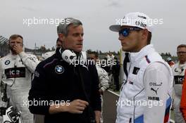 Marco Wittmann (GER) BMW Team RMG BMW M4 DTM with his engineer 31.05.2015, DTM Round 2, Lausitzring, Germany, Sunday, Race 2.