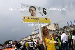Gridgirl of Robert Wickens (CAN) HWA AG Mercedes-AMG C63 DTM 27.06.2015, DTM Round 3, Norisring, Germany, Race 1, Saturday.