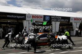 Pitstop, Robert Wickens (CAN) HWA AG Mercedes-AMG C63 DTM 28.06.2015, DTM Round 3, Norisring, Germany, Qualifying 2, Sunday.