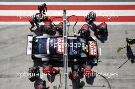Pitstop, Timo Scheider (GER) Audi Sport Team Phoenix Audi RS 5 DTM 31.07.2015, DTM Round 5, Red Bull Ring, Spielberg, Austria, Friday.