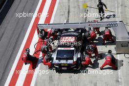 Pitstop, Timo Scheider (GER) Audi Sport Team Phoenix Audi RS 5 DTM 31.07.2015, DTM Round 5, Red Bull Ring, Spielberg, Austria, Friday.