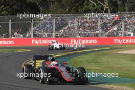 Jenson Button (GBR) McLaren MP4-30. 15.03.2015. Formula 1 World Championship, Rd 1, Australian Grand Prix, Albert Park, Melbourne, Australia, Race Day.