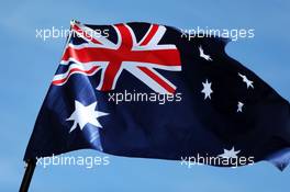 Australian flag. 11.03.2015. Formula 1 World Championship, Rd 1, Australian Grand Prix, Albert Park, Melbourne, Australia, Preparation Day.