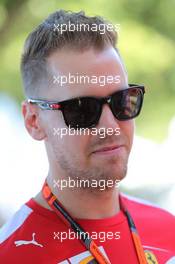 Sebastian Vettel (GER) Ferrari. 11.03.2015. Formula 1 World Championship, Rd 1, Australian Grand Prix, Albert Park, Melbourne, Australia, Preparation Day.