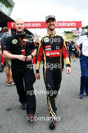 Romain Grosjean (FRA) Lotus F1 Team on the grid. 21.06.2015. Formula 1 World Championship, Rd 8, Austrian Grand Prix, Spielberg, Austria, Race Day.