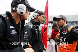 Sergio Perez (MEX) Sahara Force India F1 on the grid. 21.06.2015. Formula 1 World Championship, Rd 8, Austrian Grand Prix, Spielberg, Austria, Race Day.