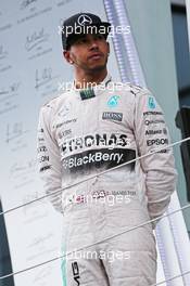 Lewis Hamilton (GBR) Mercedes AMG F1 On the podium. 21.06.2015. Formula 1 World Championship, Rd 8, Austrian Grand Prix, Spielberg, Austria, Race Day.