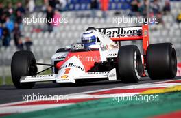 Alain Prost (FRA)  in the McLaren MP4/2B at the Legends Parade. 20.06.2015. Formula 1 World Championship, Rd 8, Austrian Grand Prix, Spielberg, Austria, Qualifying Day.