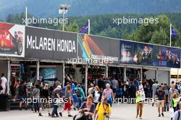 Merchandise stands. 18.06.2015. Formula 1 World Championship, Rd 8, Austrian Grand Prix, Spielberg, Austria, Preparation Day.