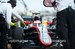 Jenson Button (GBR) McLaren MP4-30. 21.02.2015. Formula One Testing, Day Three, Barcelona, Spain.