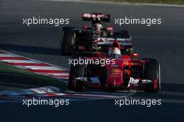 Sebastian Vettel (GER) Ferrari SF15-T. 27.02.2015. Formula One Testing, Day Two, Barcelona, Spain.