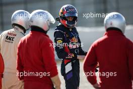 Daniil Kvyat (RUS) Red Bull Racing stops on the circuit. 27.02.2015. Formula One Testing, Day Two, Barcelona, Spain.