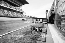 Pit board for Nico Hulkenberg (GER) Sahara Force India F1 VJM08. 28.02.2015. Formula One Testing, Day Three, Barcelona, Spain.