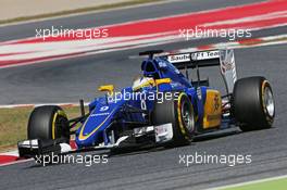 Marcus Ericsson (SWE) Sauber C34. 12.05.2015. Formula 1 Testing, Day One, Barcelona, Spain, Tuesday.