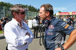 Christian Horner (GBR) Red Bull Racing Team Principal (Right) on the grid. 23.08.2015. Formula 1 World Championship, Rd 13, Belgian Grand Prix, Spa Francorchamps, Belgium, Race Day.