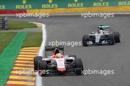 Roberto Merhi (ESP) Manor Marussia F1 Team. 23.08.2015. Formula 1 World Championship, Rd 13, Belgian Grand Prix, Spa Francorchamps, Belgium, Race Day.
