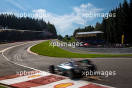 Lewis Hamilton (GBR) Mercedes AMG F1 W06 sends sparks flying. 22.08.2015. Formula 1 World Championship, Rd 11, Belgian Grand Prix, Spa Francorchamps, Belgium, Qualifying Day.