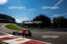 Daniel Ricciardo (AUS) Red Bull Racing RB11 sends sparks flying. 22.08.2015. Formula 1 World Championship, Rd 11, Belgian Grand Prix, Spa Francorchamps, Belgium, Qualifying Day.