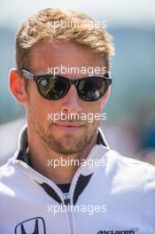 Jenson Button (GBR) McLaren. 23.08.2015. Formula 1 World Championship, Rd 13, Belgian Grand Prix, Spa Francorchamps, Belgium, Race Day.