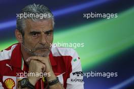 Maurizio Arrivabene (ITA) Ferrari Team Principal in the FIA Press Conference. 17.04.2015. Formula 1 World Championship, Rd 4, Bahrain Grand Prix, Sakhir, Bahrain, Practice Day