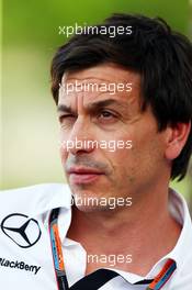 Toto Wolff (GER) Mercedes AMG F1 Shareholder and Executive Director. 16.04.2015. Formula 1 World Championship, Rd 4, Bahrain Grand Prix, Sakhir, Bahrain, Preparation Day.