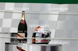 The helmet of Sebastian Vettel (GER) Ferrari on the podium. 15.11.2015. Formula 1 World Championship, Rd 18, Brazilian Grand Prix, Sao Paulo, Brazil, Race Day.