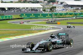 Nico Rosberg (GER) Mercedes AMG F1 W06. 15.11.2015. Formula 1 World Championship, Rd 18, Brazilian Grand Prix, Sao Paulo, Brazil, Race Day.