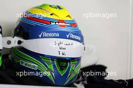 The helmet of Felipe Massa (BRA) Williams. 14.11.2015. Formula 1 World Championship, Rd 18, Brazilian Grand Prix, Sao Paulo, Brazil, Qualifying Day.