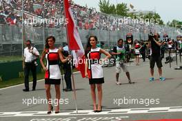 Grid girls. 07.06.2015. Formula 1 World Championship, Rd 7, Canadian Grand Prix, Montreal, Canada, Race Day.