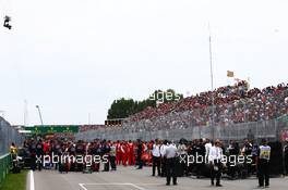 The grid before the start of the race. 07.06.2015. Formula 1 World Championship, Rd 7, Canadian Grand Prix, Montreal, Canada, Race Day.