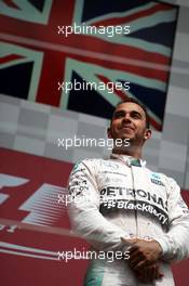 Race winner Lewis Hamilton (GBR) Mercedes AMG F1 celebrates on the podium. 07.06.2015. Formula 1 World Championship, Rd 7, Canadian Grand Prix, Montreal, Canada, Race Day.