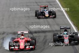 Sebastian Vettel (GER), Scuderia Ferrari, Fernando Alonso (ESP), McLaren Honda  07.06.2015. Formula 1 World Championship, Rd 7, Canadian Grand Prix, Montreal, Canada, Race Day.