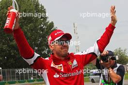 Sebastian Vettel (GER) Ferrari on the drivers parade. 07.06.2015. Formula 1 World Championship, Rd 7, Canadian Grand Prix, Montreal, Canada, Race Day.