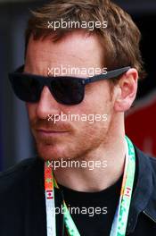 Michael Fassbender (IRE) Actor 07.06.2015. Formula 1 World Championship, Rd 7, Canadian Grand Prix, Montreal, Canada, Race Day.