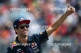 Daniel Ricciardo (AUS) Red Bull Racing on the drivers parade. 07.06.2015. Formula 1 World Championship, Rd 7, Canadian Grand Prix, Montreal, Canada, Race Day.