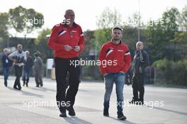 (L to R): John Booth (GBR) Manor Marussia F1 Team Team Principal with Will Stevens (GBR) Manor Marussia F1 Team. 10.04.2015. Formula 1 World Championship, Rd 3, Chinese Grand Prix, Shanghai, China, Practice Day.