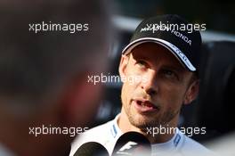 Jenson Button (GBR) McLaren with the media. 10.04.2015. Formula 1 World Championship, Rd 3, Chinese Grand Prix, Shanghai, China, Practice Day.