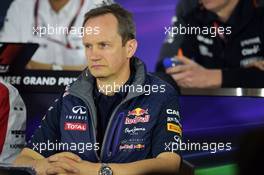 Paul Monaghan (GBR) Red Bull Racing Chief Engineer in the FIA Press Conference. 10.04.2015. Formula 1 World Championship, Rd 3, Chinese Grand Prix, Shanghai, China, Practice Day.