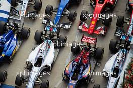 The cars in parc ferme. 12.04.2015. Formula 1 World Championship, Rd 3, Chinese Grand Prix, Shanghai, China, Race Day.