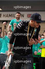 Race winner Lewis Hamilton (GBR) Mercedes AMG F1 celebrates with the team. 12.04.2015. Formula 1 World Championship, Rd 3, Chinese Grand Prix, Shanghai, China, Race Day.