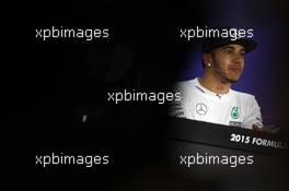 Lewis Hamilton (GBR) Mercedes AMG F1 in the FIA Press Conference. 12.04.2015. Formula 1 World Championship, Rd 3, Chinese Grand Prix, Shanghai, China, Race Day.