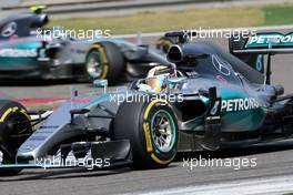Lewis Hamilton (GBR), Mercedes AMG F1 Team and Nico Rosberg (GER), Mercedes AMG F1 Team  12.04.2015. Formula 1 World Championship, Rd 3, Chinese Grand Prix, Shanghai, China, Race Day.