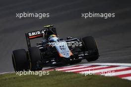 Sergio Perez (MEX) Sahara Force India F1 VJM08. 11.04.2015. Formula 1 World Championship, Rd 3, Chinese Grand Prix, Shanghai, China, Qualifying Day.