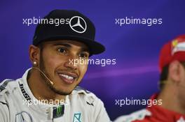 Lewis Hamilton (GBR) Mercedes AMG F1 in the FIA Press Conference. 11.04.2015. Formula 1 World Championship, Rd 3, Chinese Grand Prix, Shanghai, China, Qualifying Day.