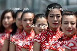Grid girls 12.04.2015. Formula 1 World Championship, Rd 3, Chinese Grand Prix, Shanghai, China, Race Day.