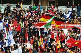 Fans in the grandstand. 12.04.2015. Formula 1 World Championship, Rd 3, Chinese Grand Prix, Shanghai, China, Race Day.
