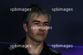 Nick Chester (GBR) Lotus F1 Team Technical Director in the FIA Press Conference. 08.05.2015. Formula 1 World Championship, Rd 5, Spanish Grand Prix, Barcelona, Spain, Practice Day.