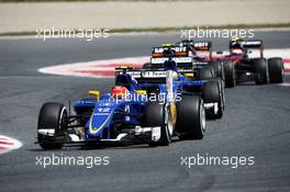 Felipe Nasr (BRA) Sauber C34. 10.05.2015. Formula 1 World Championship, Rd 5, Spanish Grand Prix, Barcelona, Spain, Race Day.