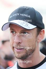 Jenson Button (GBR) McLaren. 07.05.2015. Formula 1 World Championship, Rd 5, Spanish Grand Prix, Barcelona, Spain, Preparation Day.