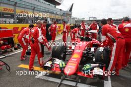 Kimi Raikkonen (FIN) Ferrari SF15-T on the grid. 05.07.2015. Formula 1 World Championship, Rd 9, British Grand Prix, Silverstone, England, Race Day.